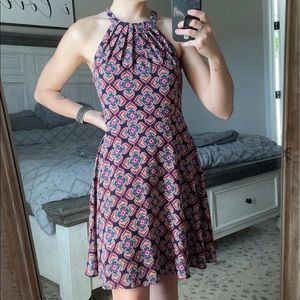 Express High Neckline Pattern Dress